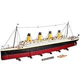 Titanic Modell Großes Kreuzfahrtschiff Bausteine ​​City Bricks Spielzeug, Technik Schiff Modell Bausteine Schiff Bausatz 9090 Teile Groß MOC Klemmbausteine Bauset