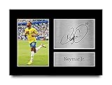 HWC Trading A4 Neymar Jr Brasilien Geschenke gedruckt Autogramm Bild für Fans und Unterstützer der Unterzeichnung - A4