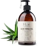 Hairfluencer - Bio Aloe Vera Gel aus Blattsaft - 500ml natürliches Aloe Vera Gel ohne Parabene & Alkohol - Aloe Vera zur Pflege von Haut und Haaren - feuchtigkeitsspendend + entzündungshemmend