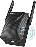 1200 Mbit/s WLAN Verstärker Dualband - Internet Verstärker mit 120m² WLAN-Reichweite | WLAN Repeater für Steckdose | WiFi Extender mit Access Point & WPS | 2,4 & 5Ghz WiFi Repeater mit LAN Anschluss