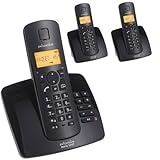 Swissvoice Aeris 134T Trio - Schnurloses Analog-Telefon (DECT) mit Anrufbeantworter und zwei zusätzlichen Mobiltelefonen