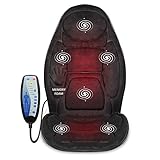 Snailax Gedächtnisschaum Massagesitzauflage Vibration mit Wärmefunktion - Massageauflage mit 5 Massageprogrammen, 4 Vibrationsintensitäten Zur Entspannung für Zuhause Büro, Geschenke für Männer/Frauen