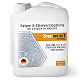 StoneprotecT SP5000 Premium Nano Stein-Imprägnierung außen | Made in Germany | Langfristiger Schutz vor Wasser & Schmutz | Stein-Versiegelung außen | 5L für bis zu 50m² | VERBESSERTE FORMEL