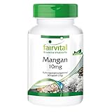 Mangan Kapseln 10mg - HOCHDOSIERT - aus Mangangluconat - Vegan - essentielles Spurenelement - Manganese - 90 Kapseln