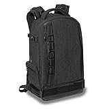 PEDEA DSLR-Kamerarucksack Fashion Fotorucksack für Spiegelreflexkameras mit wasserdichtem Regenschutz und Variabler Inneneinteilung (Rucksack, schwarz)