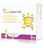 immun active+D3 Denk: Immunsystem stärken mit Vitamin D, Vitamin C, Zink, Selen und L-Histidin, Nahrungsergänzungsmittel, 20 Direktsticks