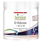 D-Ribose Pulver - mit Vitamin B3 und B5 - VEGAN - 300g