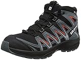 Salomon XA Pro 3D Mid Climasalomon™ Waterproof (wasserdicht) Junior Kinder Trailrunning-Schuhe, Schwarz (Black/Stormy Weather/Cherry Tomato), 33 EU