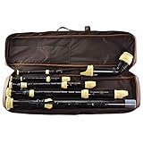 Blockflöte Professionelles Band-Performance-Recorder-Set, 8-Loch-Blockflöte Im Barockstil Mit Aufbewahrungstasche, 3-teiliges Blasinstrument, Mit Reinigungsstäbchen + Umhängeband