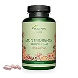 MONTMORENCY Sauerkirsche Kapseln Vegavero ® | 600 mg Extrakt (8:1) mit CherryPURE® | Mit Vitamin C & Proanthocyanen | VEGAN | 120 Kapseln | Ohne Zusatzstoffe