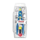 Herlitz 11122330 Schnellverstellzirkel my.pen blau/lemon mit Zusatzminen und Anspitzmöglichkeit