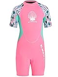 TOKYMOON Kinder Mädchen Jungen Kurzarm Wäremehaltung UV-Schutz 2.5MM Neopren warm Wetsuit Wäremehaltung Tauchanzug Badeanzug für Wassersport Kinder Neoprenanzug