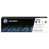 4er-Pack 203X 203A Toner Set für HP Color Laserjet Pro MFP m281fdw M281fdn M280nw M281cdw M254nw M254dn M254dw CF540X CF540A CF541X CF542X CF543X Tonerkartusche (Schwarz Cyan Gelb Magenta)