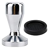 BEYAOBN Kaffee Tamper, Espresso Tamper,51mm Barista Tamper Set Espresso Stempel aus Edelstahl mit Silikonmatte,Solid Heavy, Barista Style