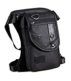 RongXuan Wasserdicht Beintasche Mottorad Hüfttasche Oberschenkel Tasche für Damen Herren Tactical Outdoor Gürteltasche für Radfahren Reiten Reisen Wandern (Schwarz#211315)