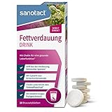 sanotact Fettverdauung Drink • 20 vegane Brausetabletten mit Cholin + Artischocken-Fruchtextrakt • Brausetabletten für eine schnelle Verdauung • Unterstützen den Fettstoffwechsel