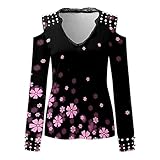 Hemden for Female Butterfly Grosse GröSsen Bluse Soft V Ausschnitt Hemde Damens Lace Leicht Wandern Rüschen Taillierte Winter Langarm Grau