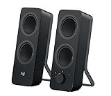 Logitech Z207 Kabelloser PC-Lautsprecher, Bluetooth, Stereo Sound, 10 Watt Spitzenleistung, 3,5 mm Eingang, Kopfhörerbuchse, Easy-Switch Feature, UK Stecker, PC/TV/Tablet/Handy - Schwarz