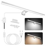 APONUO Spiegelleuchte 60cm, LED Badezimmerleuchte Spiegelleuchte 15W | 4000K | 6000K | 1500lm | IP44 | 600mm Edelstahl Schminkspiegel Lichtschrank Beleuchtung mit Schalter