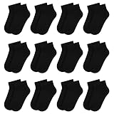 Libella 12 Paar Sneaker Socken Jungen/Mädchen Kurzsocken Füßlinge schwarz und weiß zur Auswahl 80% Baumwolle 2862 31-34