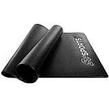 ScSPORTS Unterlegmatte, Schutzmatte für Fitnessgeräte, Laufband, Heimtrainer, Hantelbank, Sportgeräte, groß, schwarz, 160 x 80 x 0,6 cm