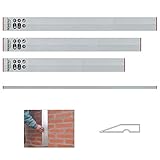 3 tlg. Set - DEWEPRO® Aluminium Trapez Kartätsche - Abziehlatte - Richtscheit - Putzlatte - Längen: 100cm, 150cm und 200cm (1m, 1,5m und 2m)