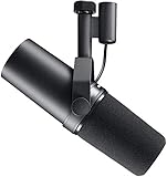 Shure SM7B Dynamisches Gesangsmikrofon für Broadcast, Podcast & Recording, XLR-Studiomikrofon für Musik & Sprache, Großer Frequenzbereich, Robuste Konstruktion, Abnehmbarer Windschutz - Schwarz