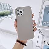 Luxuriöser ursprünglicher flüssiger Silikonkörper für iPhone 13 12 11 Pro Max Hülle für iPhone 14 11 Xr Xs MAX Weiche TPU-Rückseite, 21 Rock Ash, für iPhone 13Pro