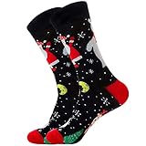 IQYU Socken Foto Weihnachtssocken für Frauen, lustige Socken, Neuheit, bunte, ausgefallene, lustige, lässige Socken für Mutter und Freundin Socken Ohne Naht Damen Kurzsocken