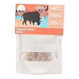 Tnfeeon Gefriergetrocknete Hundesnacks, Gesunde, Natürliche, Getreidefreie Hundesnacks aus Einer Zutat, Reich an Spurenelementen, für Hunde, 40 G, Wiederverschließbar