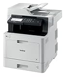 Brother MFC-L8900CDW Professionelles 4-in-1 Farblaser-Multifunktionsgerät (31 Seiten/Min., Drucker, Scanner, Kopierer, Fax) weiß/schwarz