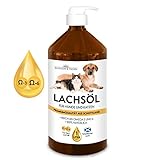 1 Liter Lachsöl für Hunde, 100% reines Öl aus schottischem Lachs für Hunde, Katzen und Pferde, Barf Öl für Hunde, Naturprodukt in Premiumqualität!