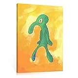 Bold and Brash Thaddäus Gemälde Leinwand Bilder für Schlafzimmer, Lustige Squidward Tentakel Painting Poster Bild Wandbilder Wohnzimmer Deko, Wasserfest, Toll Als Geschenk 30x40cm