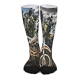 230 Socken Für Damen Motocross Motorrad Fahrzeug Kleid Socken Weich Casual Sportsocken Freizeit Tennissocken Für Outdoor, Geschenke, Spazieren