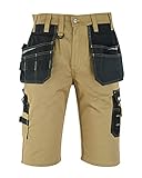 MS9 Herren Arbeitsshorts Arbeitshose Kurz Cargoshorts mit Holstertaschen Werkzeugtaschen Multifunktions Taschen