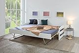 Inter Link 2 in 1 Bett Sofabett mit 2 Liegeflächen Massivholz weiss 90 x 200 cm Gästezimmer Kinderzimmer Jugendzimmer Schlafzimmer, 29040260, Full