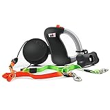 Doppelte Einziehbare Hundeleine Makife Dual Doggie Pet Leash Hundeleine Automatische Hund Versenkbar Leine, Einziehbare 3m Geeignet für Kleine und Mittelgroße Hunde Wandern Joggen 15pcs Hundekotbeutel