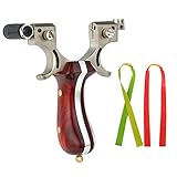 Huntingdoor Steinschleuder Zwille Schleuder Angelschleuder Jagd Schleuder mit Holz-Griff & Steinschleuder Gummi Pocket Shot Slingshot