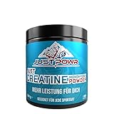 JustPowr Creatin Monohydrate | Creatin Pulver ultrafein | Hochdosiertes Kreatin zur Leistungssteigerung | Laborgeprüft für Kraftsport, Bodybuidling, Fitness | Tägliches Supplement | 300gr