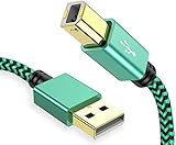 USB Druckerkabel 1M, USB B 2.0 Kable USB Drucker Kabel PC USB A auf USB B 2.0 Printer Cable ScannerKabel Kompatibel für HP, Samsung, Dell, Canon, Lexmark, Epson, Xerox, Brother