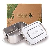 HOTZENBOX Brotdose Edelstahl | Premium | 800ml | Trenner Auslaufsicher plastikfrei nachhaltig | Lunchbox Brotbox Vesperdose Pausenbrot Brotzeitbox Bentobox Jausenbox | Schule Kindergarten