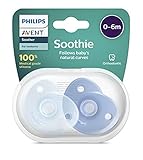 Philips Avent Soothie – BPA-freier Schnuller für Babys von 0 bis 6 Monaten, blau/hellblau (Modell SCF099/21)