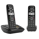 Gigaset AS690A Duo - 2 Schnurlose Telefone mit Anrufbeantworter - großes, kontrastreiches Display - brillante Audioqualität - einstellbare Klangprofile - Freisprechfunktion - Anrufschutz, schwarz