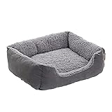 ESTEXO Hundebett Hundekissen Hundekorb Haustierbett Tierbett Hundesofa Dunkelgrau/Grau 60x48x18 cm