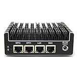 Protectli Vault FW4B - 4 Port, Firewall Micro Appliance/Mini PC - Intel Quad Core, AES-NI, 8GB RAM, 120GB mSATA SSD - Kompatibel mit pfSense/OPNsense etc