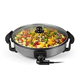 Tristar PZ-2964 Multifunktionspfanne/ Pizza- und Grillpfanne mit 5 einstellbaren Temperatureinstellungen – 40 cm Durchmesser – Antihaftbeschichtet