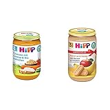 HiPP Couscous mit Gemüse und Bio-Hühnchen, 6er Pack (6 x 220 g) & Apfel-Banane mit Babykeks, 6er Pack (6 x 250 g)