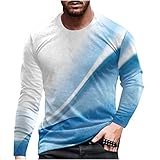 Herren Langarm Shirts Regular Fit Classic Rundhals Lange Muscle Shirt Herren T-Shirt Retro T-Shirt Langarm Slim Fit T-Shirts Herren Shirts Langarmshirt Casual Karneval