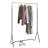 ARALEL Garderobenständer Nordisch Schmiedeeisen Kleiderständer, Schwerlast Metall Kleiderstange Für Schlafzimmer Und Boutiquen, Freistehend Einzelne Schiene Kleiderablage Zu(Size:120X40X150CM)