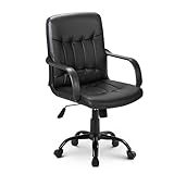 Bürostuhl Chefsessel Drehstuhl Höhenverstellbare Computer Schreibtischstuhl Home Office Swivel PU-Leder-Drehstuhl für Studienraummöbel (Size : 1)